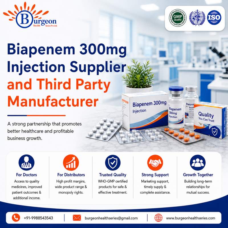 Biapenem 300mg Injection Supplier and Third Party Manufacturer