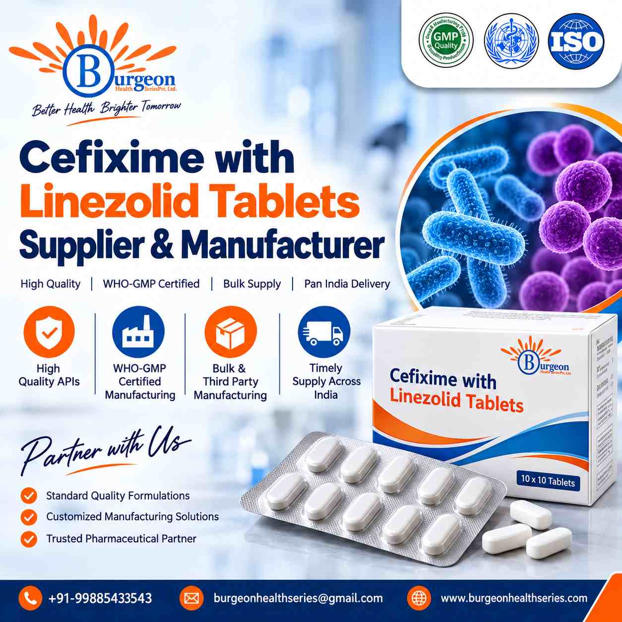 cefixime with linezolid tablets supplier & manufacturer